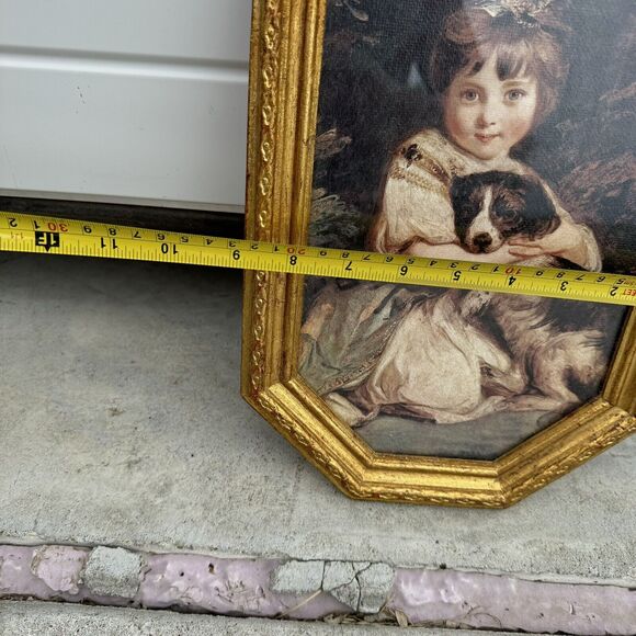 Vintage Framed Print "Miss Jane Bowles" Artist Joshua Reynolds Italy 13.5" -LN - Picture 2 of 4